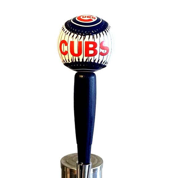 MLB Chicago Cubs Kegerator Beer Tap Handle Pub Navy Baseball Wrigley Field - Picture 2 of 3